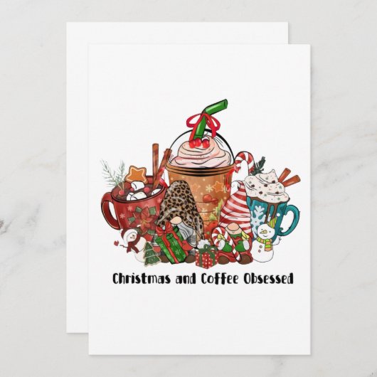 Invitation Noël et café observé (Devant / Derrière)