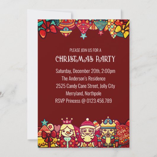 Invitation Noël et fête de la rencontre (Devant)