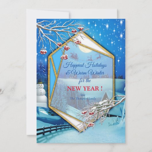 Invitation Noël et Nouvel An 2024 (Devant)