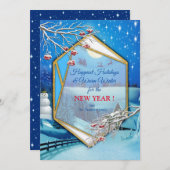 Invitation Noël et Nouvel An 2024 (Devant / Derrière)