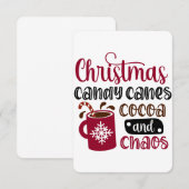 Invitation Noël et Sucres de canne (Devant / Derrière)