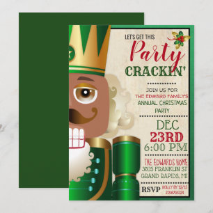 Invitation Noël Ethnique Afro-Américain du Casse-Noisette Inv