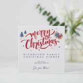 Invitation Noël familial personnalisé avec photo (Debout devant)