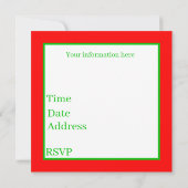 Invitation Noël festif en juillet Surfer party (Dos)