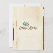 Invitation Noël Festif vintage Pine Cône Floral (Dos)