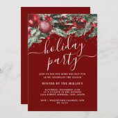 Invitation Noël Festive Foliage (Devant / Derrière)