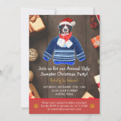 Invitation Noël Fête Bernese Chien laide Sweat Party (Devant)