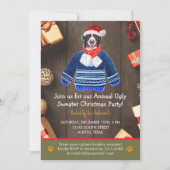 Invitation Noël Fête Bernese Chien laide Sweat Party (Devant)