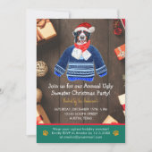 Invitation Noël Fête Bernese Chien laide Sweat Party (Devant)