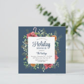 Invitation Noël Fête Brunch Festif Floral (Debout devant)