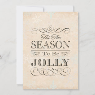 Invitation Noël Fête C'est la saison pour être Jolly