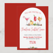 Invitation Noël Fête Cocktail Noël Travail de Noël (Devant / Derrière)