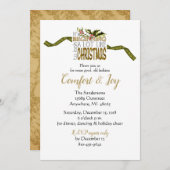 Invitation Noël Fête Confort et joie (Devant / Derrière)