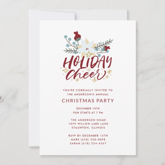 Invitation Noël Fête de Noël (Devant)