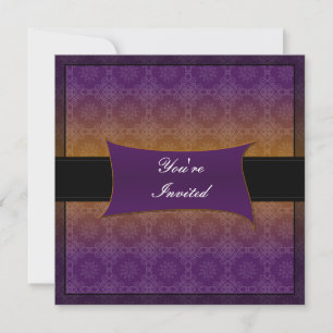 Invitation Noël & Fête de Vacances - Purple Gold