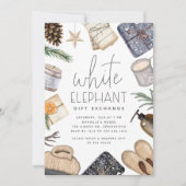 Invitation Noël Fête des éléphants blancs (Devant)