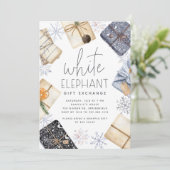 Invitation Noël Fête des éléphants blancs (Debout devant)