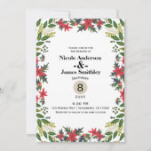 Invitation Noël Fête d'hiver Mariage Floral Rustique (Devant)