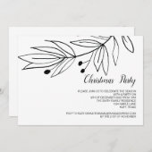 Invitation Noël Fête Elégante Fête d'hiver (Devant / Derrière)