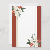 Invitation Noël Fête Florale Wreath Baby Baptism Invit (Dos)