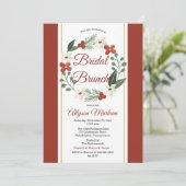 Invitation Noël Fête Florale Wreath Bridal Brunch (Debout devant)