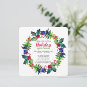 Invitation Noël Fête Florale Wreath Open House (Debout devant)