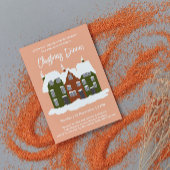 Invitation Noël Fête Maisons vertes