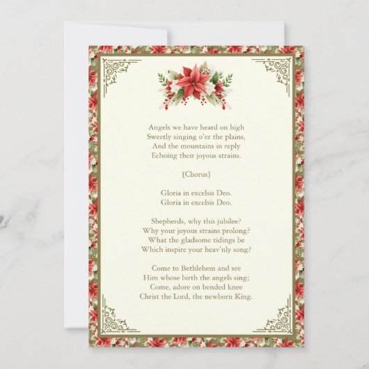 Invitation Noël Fête religieuse d'anniversaire pour Jésus (Dos)