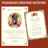 Invitation Noël Fête religieuse d'anniversaire pour Jésus