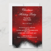 Invitation Noël Fête Rouge Haut talon Santa chapeau (Dos)