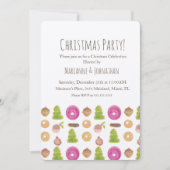 Invitation Noël Fêtes Cookies main Aquarelle (Devant)