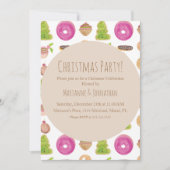 Invitation Noël Fêtes Cookies main Aquarelle (Devant)