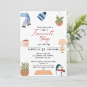Invitation Noël Fêtes Favoris choses festives favoris (Debout devant)