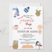 Invitation Noël Fêtes Favoris choses festives favoris (Devant)