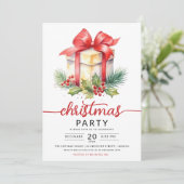 Invitation Noël Fêtes Présente Société Noël (Debout devant)