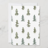 Invitation Noël Feu d'hiver Forêt de cerfs Fête de Noël (Dos)