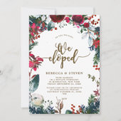Invitation noël fleuri moderne nous avons fui l'invitation (Devant)