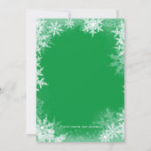 Invitation Noël Flocon de neige Baby shower de Noël (Dos)