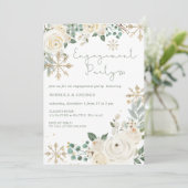 Invitation Noël Flocon de neige Fiançailles (Debout devant)