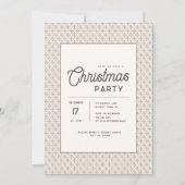Invitation Noël flocon scandinave à tons de terre modernes (Devant)