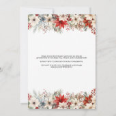 Invitation Noël Floral après-midi Tea Fête (Dos)