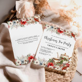 Invitation Noël Floral après-midi Tea Fête