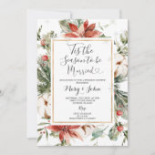Invitation Noël Floral C'est la saison pour se marier (Devant)