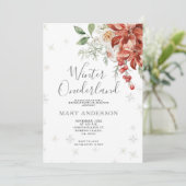 Invitation Noël Floral Hiver Onederland 1er anniversaire (Debout devant)