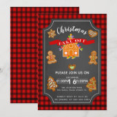 Invitation Noël font cuire au four outre de la partie de (Devant / Derrière)