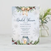 Invitation Noël Frosty Fête des mariées d'hiver neige (Debout devant)