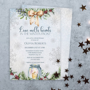 Invitation Noël Frosty Fête des mariées d'hiver neige
