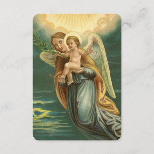 Invitation Noël Gardien Ange Et Bébé Jésus