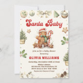 Invitation Noël Gingerbread Cookie Père Noël Baby shower (Devant)