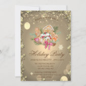 Invitation Noël Gingerbread Cookies Stars Green (Devant)